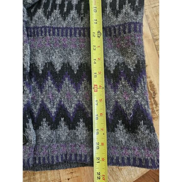 Lauren Ralph Lauren 100% Wool Aztec Vest Womens Size M Preppy Southwestern - Picture 7 of 7